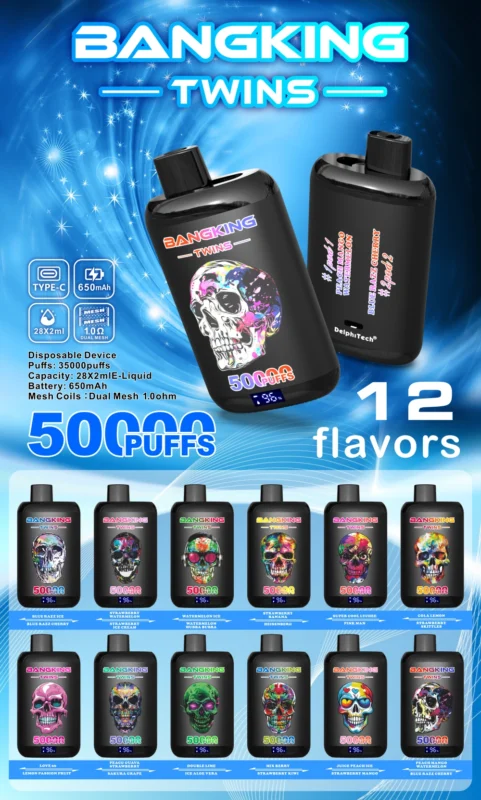 Vaper 2 en 1 Bang King Twins 50000 Caladas Vape Desechable Envío Gratis