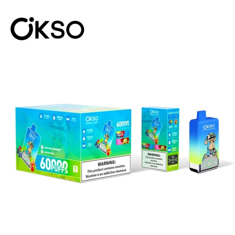 OKSO 60000 Puffs Vape Desechable 2 en 1 Doble Sabor Envío Gratis desde Almacén UE