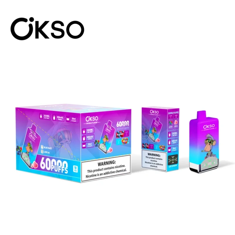 OKSO 60000 Puffs Vape Desechable 2 en 1 Doble Sabor Envío Gratis desde Almacén UE