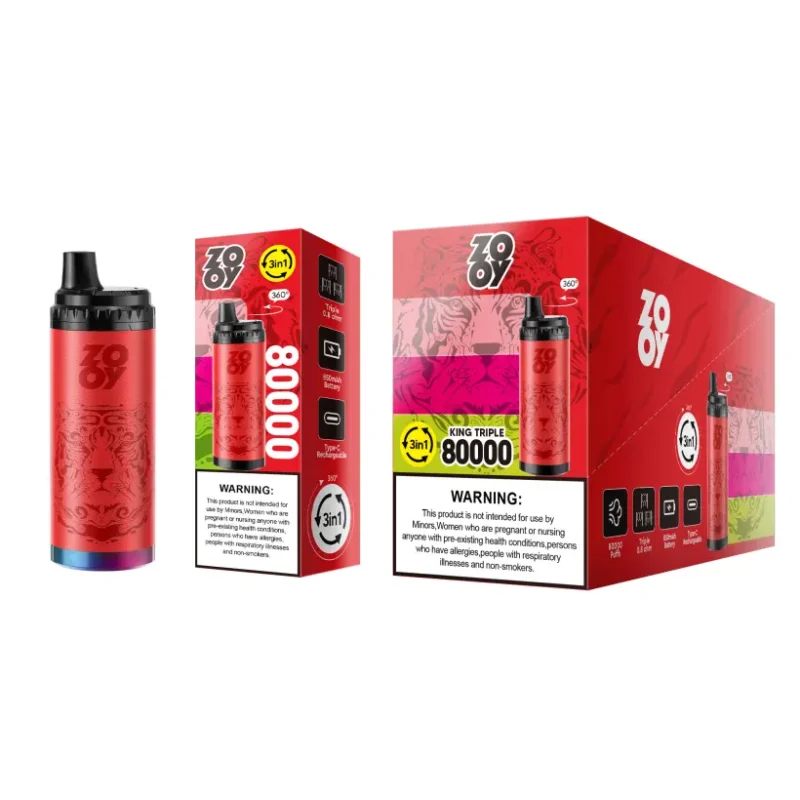 ZOOY 80K Puffs Vape Desechable King Triple 3 en 1 Envío desde Almacén UE