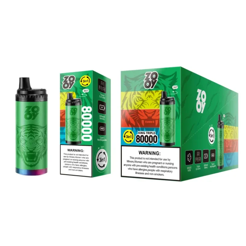 ZOOY 80K Puffs Vape Desechable King Triple 3 en 1 Envío desde Almacén UE