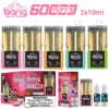 Bang 60000 Puffs 60k 2 en 1 Recargable Cristal Desechable Vape 2 x 10 ml E-Liquid