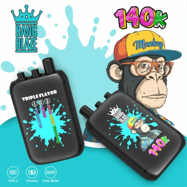 Bang Blaze 140k Puffs Vape Desechable 3 en 1 Sabores 140000 Puffs Envío Gratis