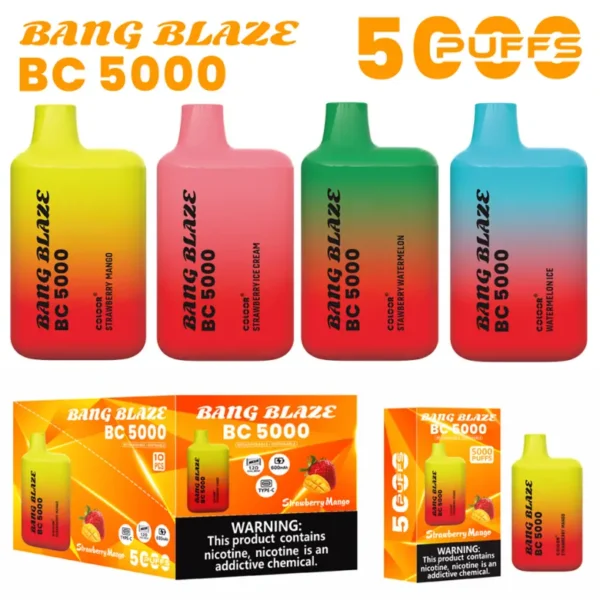 Bang Blaze BC5000 Caladas Vape Desechable Barato Al Por Mayor Envío Gratuito