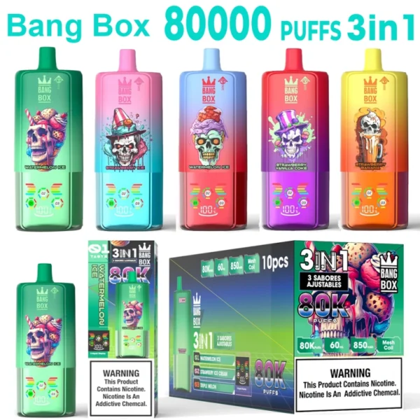 Bang Box 80k Caladas 3 en 1 Triple Vape Desechable Venta al por Mayor 80000 Envío Gratis
