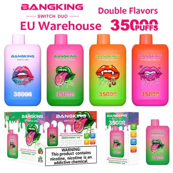 Bang King 35000 caladas Swith Duo vape desechable 2 en 1 doble sabor 35k almacén de la UE