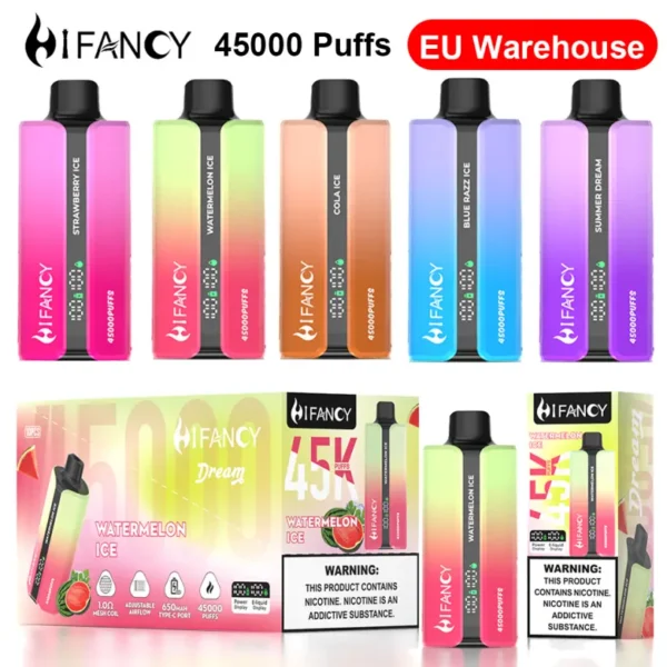 EU Vape Hifancy 45000 Caladas 45K Vape Envío Gratis Venta al por Mayor 10 Sabores
