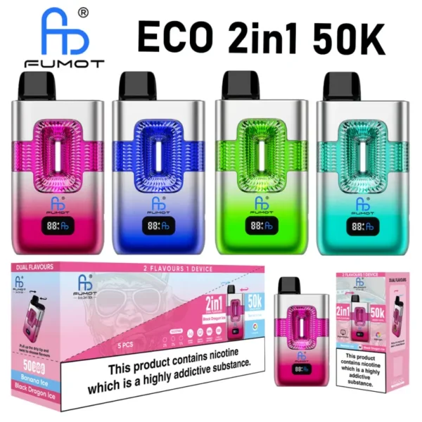 Fumot 50k Caladas Vape Desechable Cristal 2 en 1 50000 Envío Gratuito