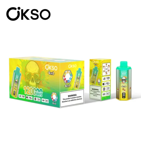 OKSO 120K Caladas Mejor Tienda de Vape Desechable 6 en 1 120000 Envío Gratuito