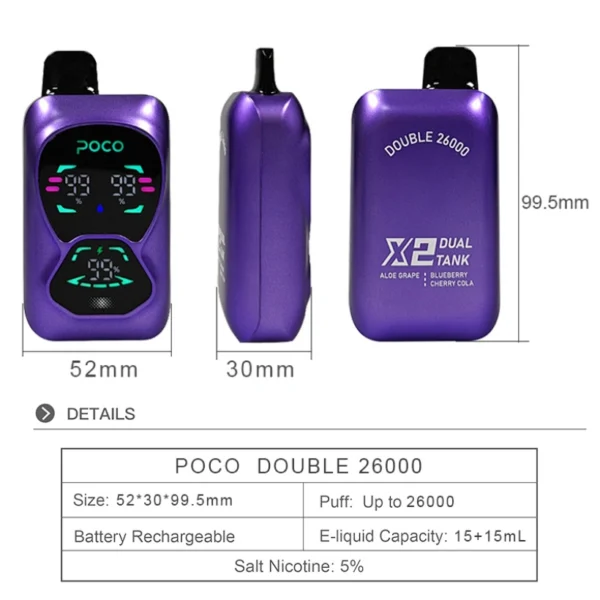 POCO DB 26000 Caladas Vape Desechable 26K Puffs Envío Gratis Almacén UE