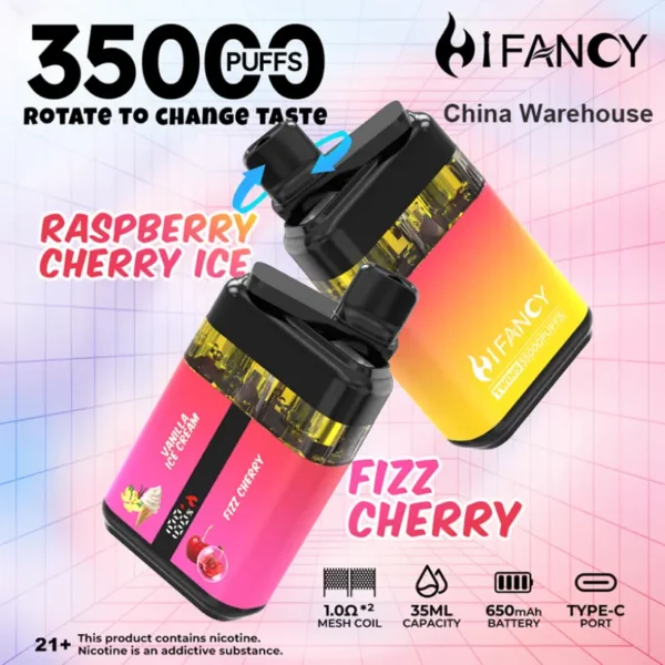 Puff EU Hifancy Twins 35000 Caladas 35K Vape Desechable Venta al por Mayor Envío Gratis 3–7 Días Laborables