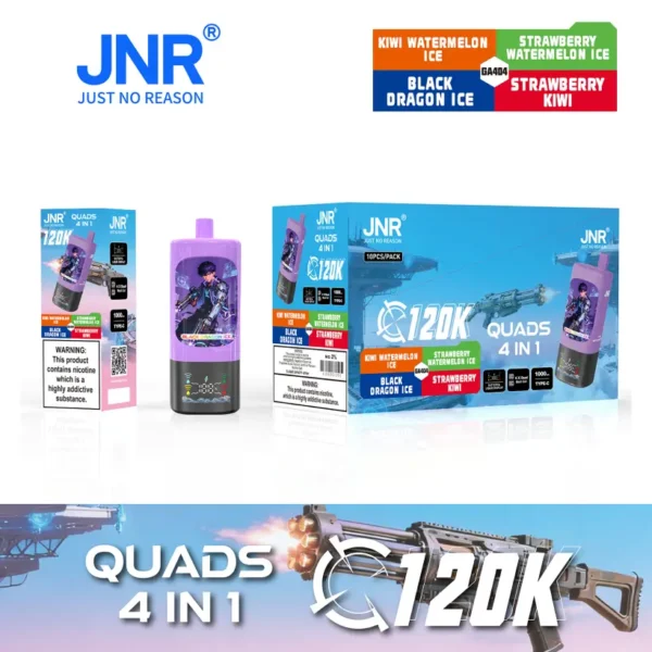 Puff JNR 120K Quads 120000 Caladas Vape Desechable 4 en 1 Tienda de Vapeo Venta al por Mayor Envío Gratis