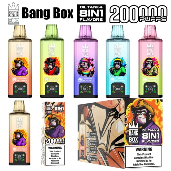 8 en 1 Vape Bang Box 200k Caladas Cigarrillo Electronico Desechable Venta Al Por Mayor Envio Gratuito