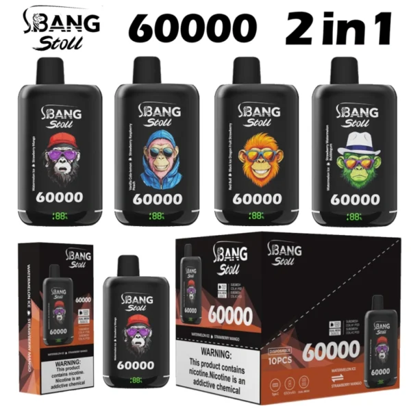 Bang Stoll 60k Puffs 2 en 1 Vape Desechable Recargable 60000 Envío Gratis