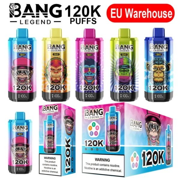 EU Puff 120000 Bang Legend 120k 5 en 1 Vape Desechable de Mayor Duración Envío Gratis