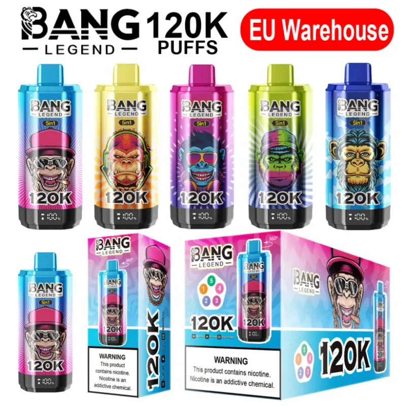 EU Puff 120000 Bang Legend 120k 5 en 1 Vape Desechable de Mayor Duración Envío Gratis
