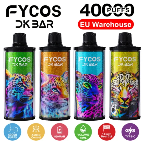 EU Puff 40k FYCOS 40000 Puffs DK Bar Vape Desechable Envío Gratis 3 a 7 Días Laborables
