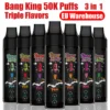 EU Vape Bang King 50k Puffs Triple Sabores 3 en 1 Mejor Cigarrillo Electrónico Desechable Envío Gratis
