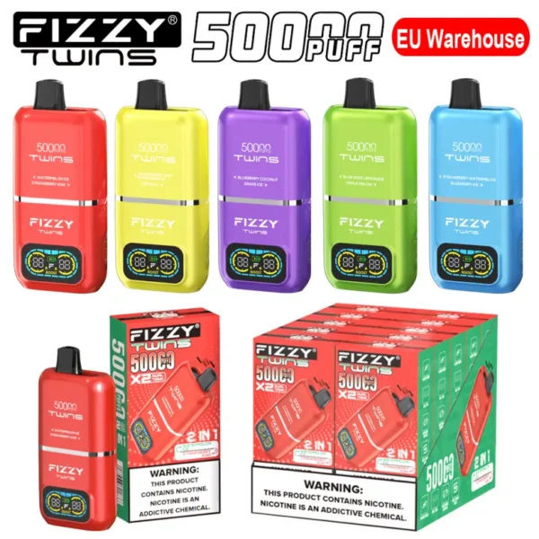 EU Vape Fizzy 50k Caladas 50000 Twins 2 en 1 Mejor Cigarrillo Electrónico Desechable Envío Gratis