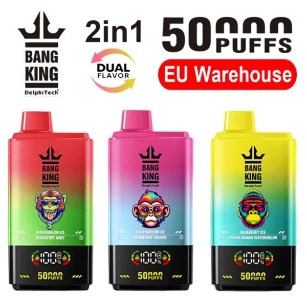 Almacén UE Bang King 50000 Puffs 2 en 1 Vape Desechable Entrega 3-7 Días Laborables