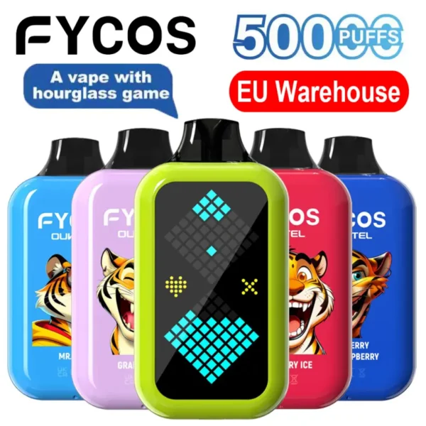 FYCOS 50K Puffs con Juego de Reloj de Arena Vape Desechable 50000 Almacén UE