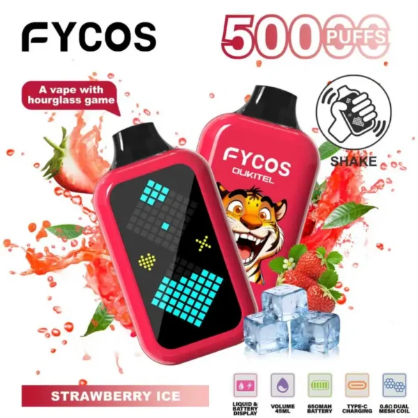 FYCOS 50K Puffs con Juego de Reloj de Arena Vape Desechable 50000 Almacén UE