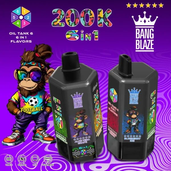 Bang Blaze 200k Caladas Vape Desechable 6 en 1 de Larga Duración 200000 Envío Gratis