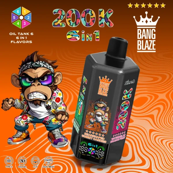 Bang Blaze 200k Caladas Vape Desechable 6 en 1 de Larga Duración 200000 Envío Gratis
