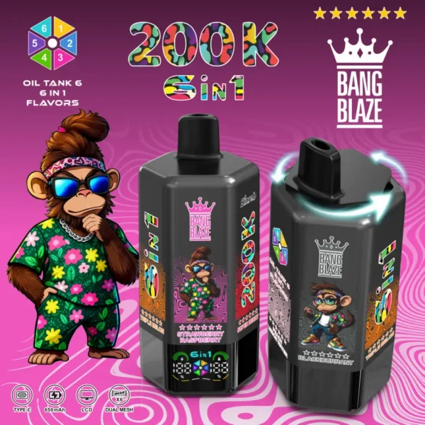 Bang Blaze 200k Caladas Vape Desechable 6 en 1 de Larga Duración 200000 Envío Gratis