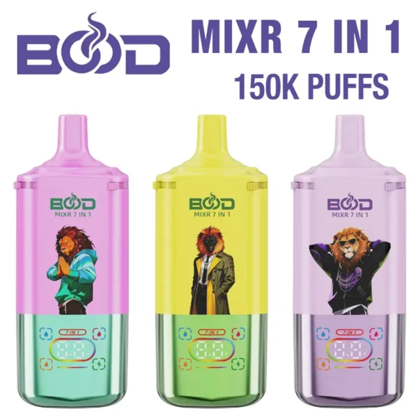 BOOD 150K Caladas MIXR 7 En 1 Sabores Vape Desechable Venta Al Por Mayor Envío Gratis