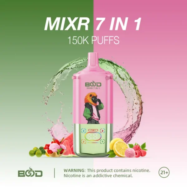 BOOD 150K Caladas MIXR 7 En 1 Sabores Vape Desechable Venta Al Por Mayor Envío Gratis