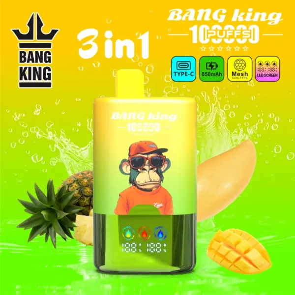 Bang King 100k Caladas 3 En 1 Pantalla Inteligente Vape Desechable Venta Al Por Mayor Envío Gratis 13 Bang King 100k Caladas 3 En 1 Pantalla Inteligente Vape Desechable Venta Al Por Mayor Envío Gratis