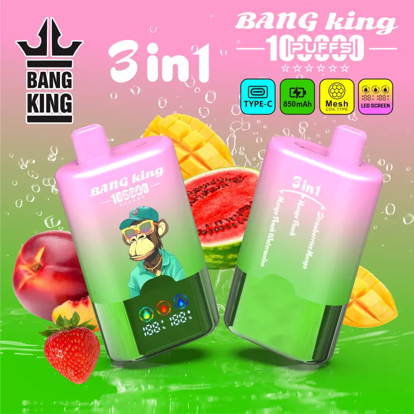 Bang King 100k Caladas 3 En 1 Pantalla Inteligente Vape Desechable Venta Al Por Mayor Envío Gratis 5 Bang King 100k Caladas 3 En 1 Pantalla Inteligente Vape Desechable Venta Al Por Mayor Envío Gratis