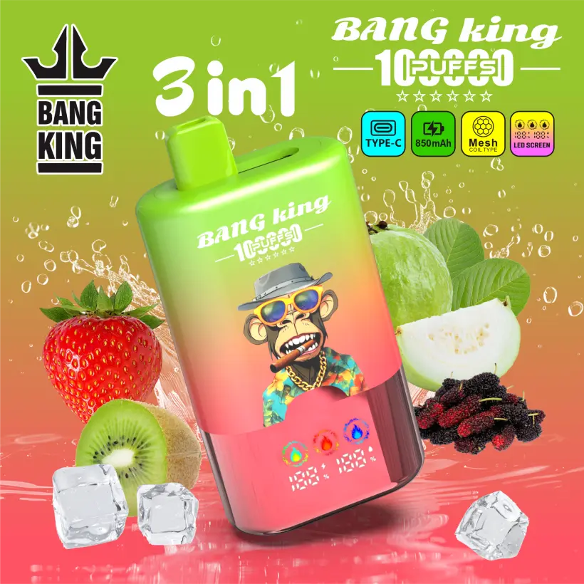Bang King 100k Caladas 3 En 1 Pantalla Inteligente Vape Desechable Venta Al Por Mayor Envío Gratis 2 Bang King 100k Caladas 3 En 1 Pantalla Inteligente Vape Desechable Venta Al Por Mayor Envío Gratis