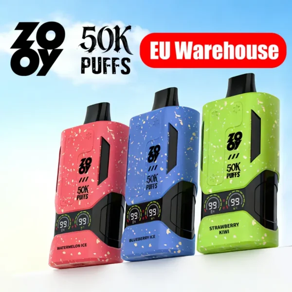 EU Vape ZOOY 50000 Puffs 50k Pantalla Mejor Cigarrillo Electrónico Desechable Envío Gratis