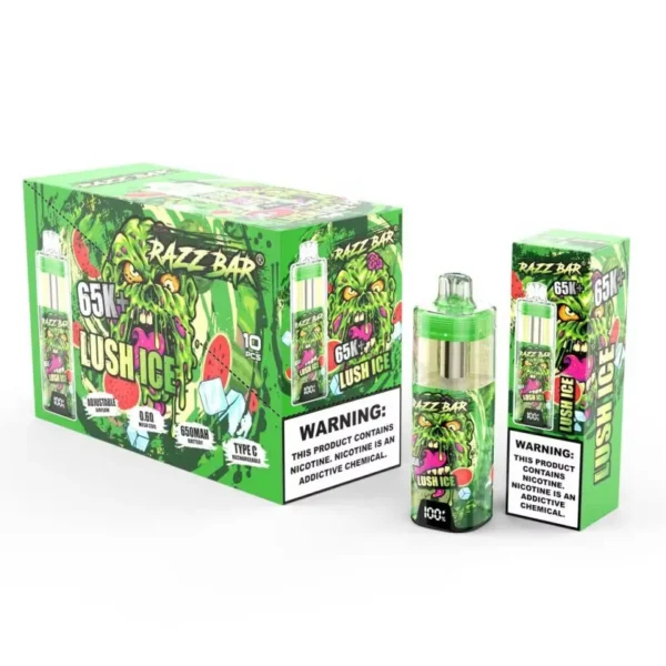 Almacén UE Razz Bar 65k+ Caladas Vape Desechable Cristal 65000 Venta al por Mayor Envío Gratis