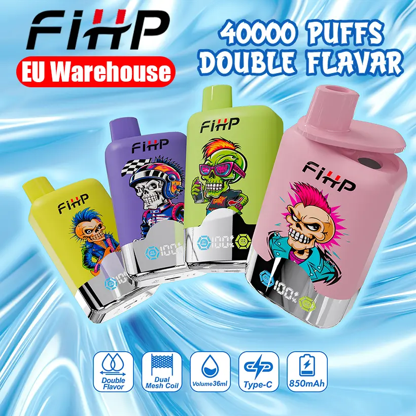 FIHP 40k Caladas 2 en 1 Doble Sabores Vape Desechable 40000 Almacén UE 1 FIHP 40k Caladas 2 en 1 Doble Sabores Vape Desechable 40000 Almacén UE