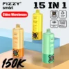 Fizzy 150k Caladas 15 en 1 Sabores Vape Desechable 150000 Envío Gratis Desde Almacén UE
