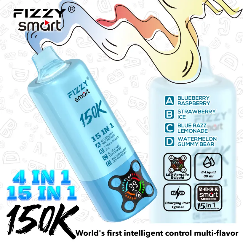 Fizzy 150k Caladas 15 en 1 Sabores Vape Desechable 150000 Envío Gratis Desde Almacén UE 7 Fizzy 150k Caladas 15 en 1 Sabores Vape Desechable 150000 Envío Gratis Desde Almacén UE
