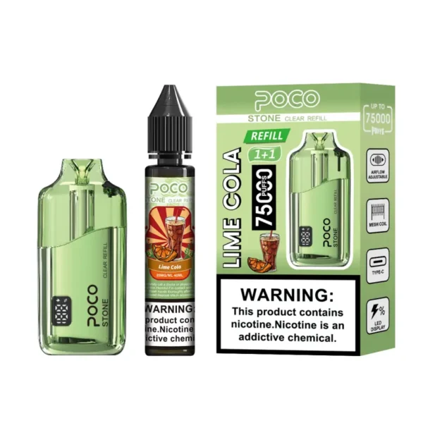POCO 75K Puffs Stone Vape Desechable Cristal Recargable 75000 con 40ml de Líquido Almacén UE