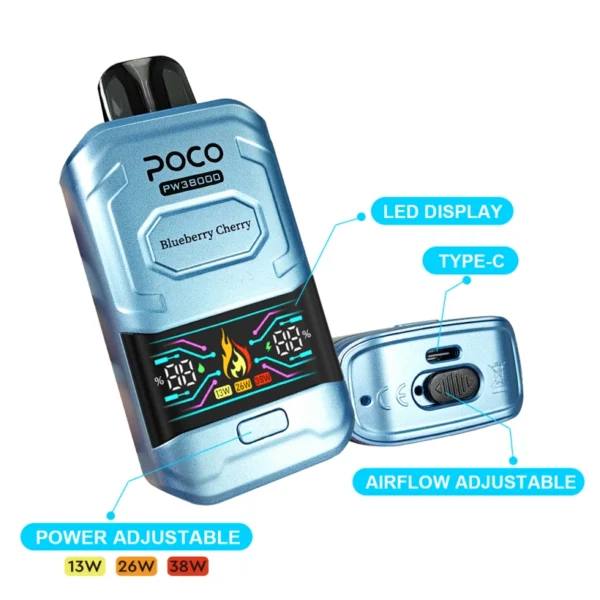 POCO PW 38000 Caladas 38K Mejor Vape Desechable Envío Gratis Desde Almacén UE