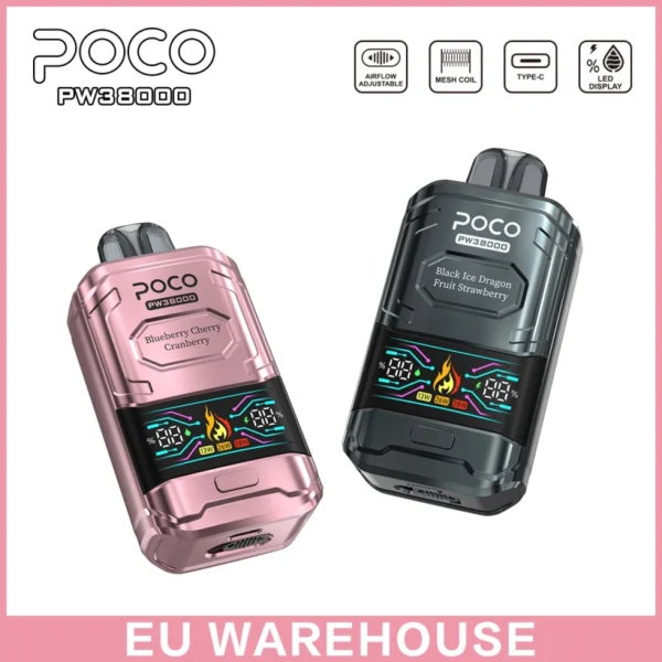 POCO PW 38000 Caladas 38K Mejor Vape Desechable Envío Gratis Desde Almacén UE