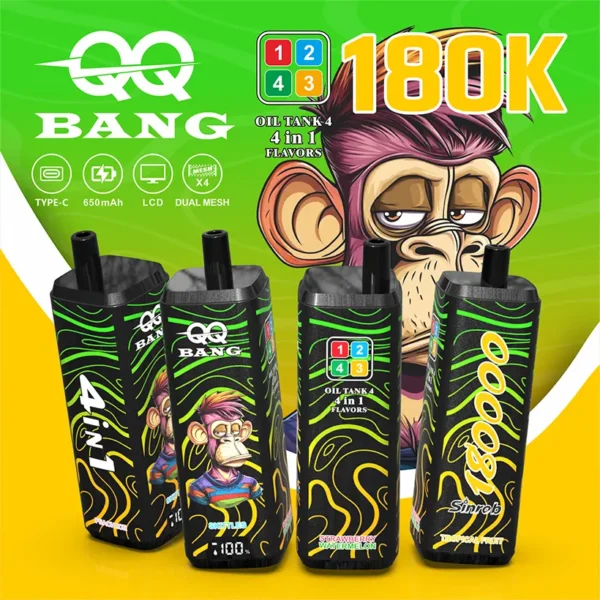 QQ Bang 180k Puffs Vape Desechable 4 En 1 180000 Venta Al Por Mayor Envío Gratis