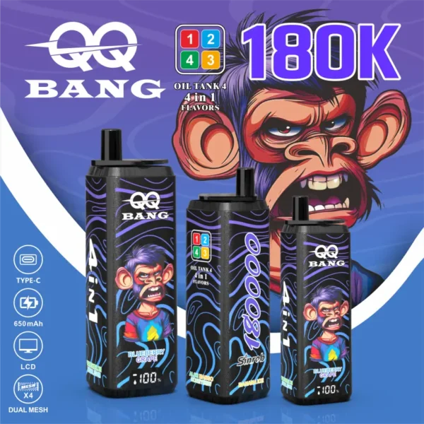 QQ Bang 180k Puffs Vape Desechable 4 En 1 180000 Venta Al Por Mayor Envío Gratis
