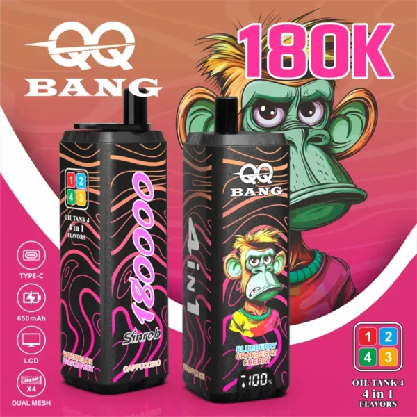 QQ Bang 180k Puffs Vape Desechable 4 En 1 180000 Venta Al Por Mayor Envío Gratis