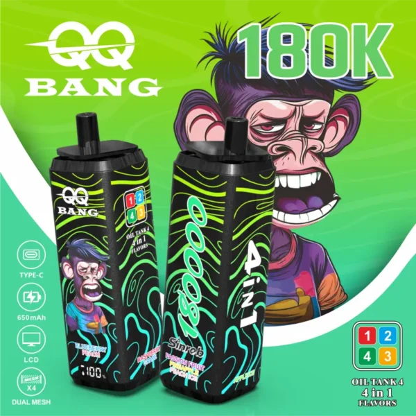 QQ Bang 180k Puffs Vape Desechable 4 En 1 180000 Venta Al Por Mayor Envío Gratis