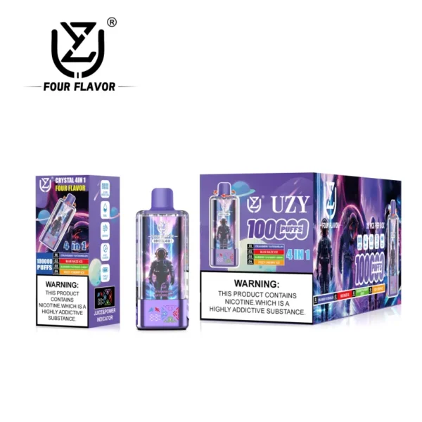 UZY 100K Puffs 4 en 1 Cuatro Sabores Vape Desechable 100000 Entrega Rápida Almacén UE
