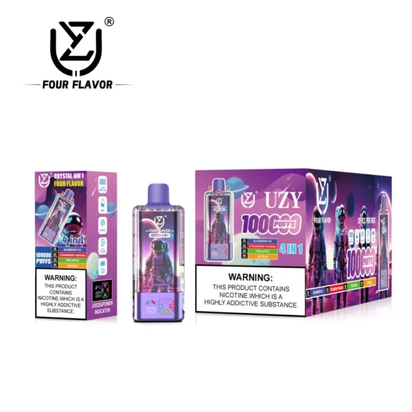 UZY 100K Puffs 4 en 1 Cuatro Sabores Vape Desechable 100000 Entrega Rápida Almacén UE