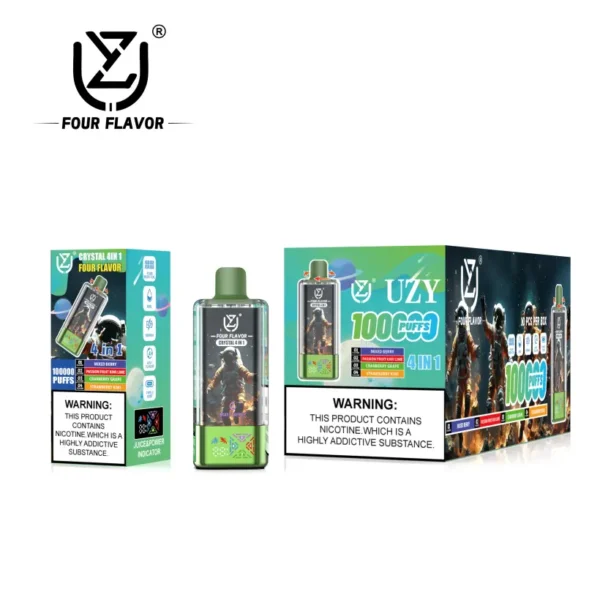 UZY 100K Puffs 4 en 1 Cuatro Sabores Vape Desechable 100000 Entrega Rápida Almacén UE