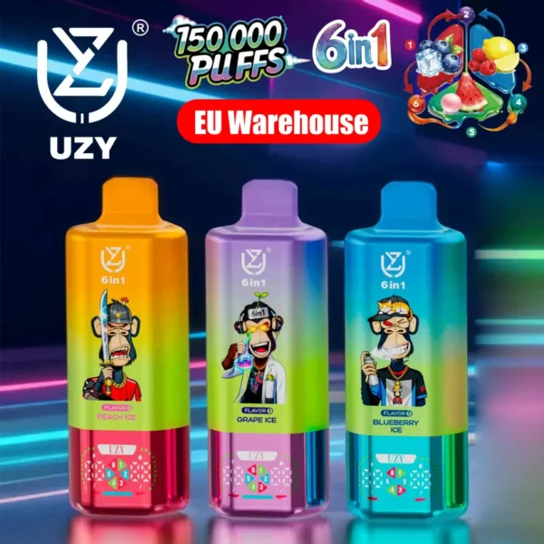 UZY 150K Caladas 6 en 1 Sabores Vape Desechable 150000 Envío Gratis Almacén UE